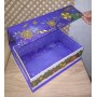 Новорічна коробка шкатулка "Новорічна синя" 26-04