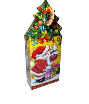 Новогодняя коробка "Санта с зайчатами" 26-98*1