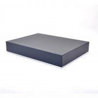 Коробка кришка-дно 50*35*7 см чорна + дно біле