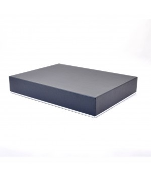 Коробка кришка-дно 50*35*7 см чорна + дно біле