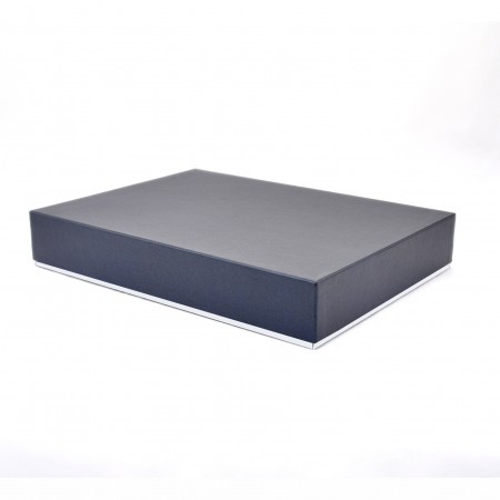 Коробка кришка-дно 50*35*7 см чорна + дно біле
