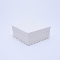 Коробка кришка-дно 15*15*5 см біла (Icelite convas)