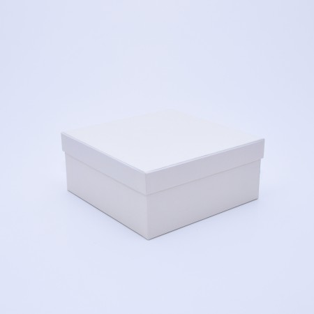 Коробка кришка-дно 15*15*5 см біла (Icelite convas)