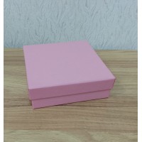 Коробка кришка-дно  15*15*5 см рожева