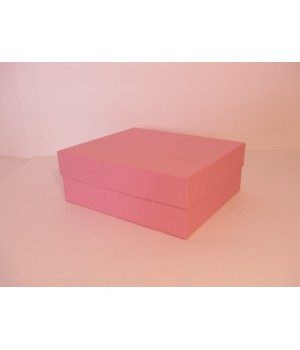 Коробка кришка-дно 18*18*8 см рожева (Woodstock Rosa)