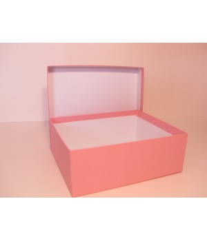 Коробка кришка-дно 27,5*23*10 см рожева (Woodstok rosa)