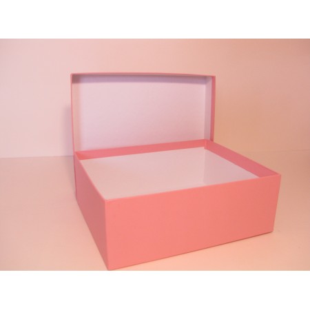 Коробка кришка-дно 27,5*23*10 см рожева (Woodstok rosa)