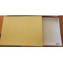Коробка кришка-дно 50*35*7 см золото льон блеск+дно біле