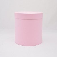 Круглая коробка 15*17 см с крышкой розовая (Clariana rosa)