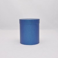 Круглая коробка 20*20 см з кришкою синя