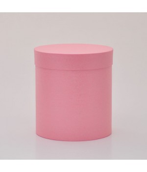 Круглая коробка 20*20 см з кришкою рожева (Woodstuk rosa)