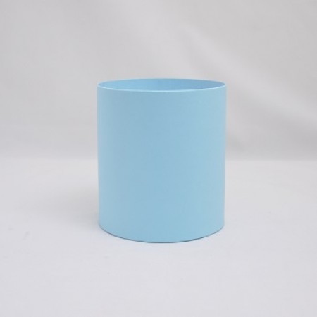 Кругла коробка 20*20 см без кришки блакитна