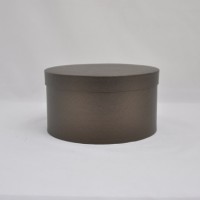 Круглая коробка 20*15 см з кришкою чорна