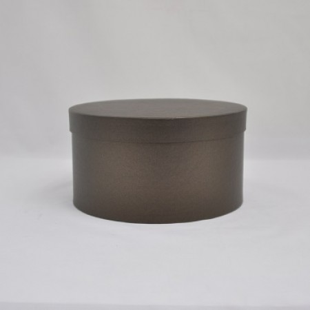 Кругла коробка 20*15 см з кришкою чорна