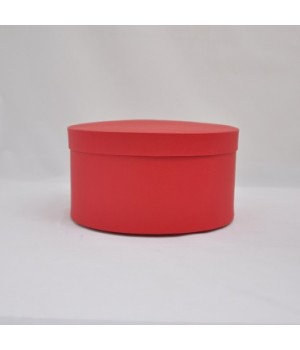 Круглая коробка 20*15 см з кришкою червона