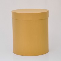 Круглая коробка 15*17 см  з кришкою жовта  (Clariana oro)