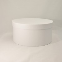 Круглая коробка 20*15 см с крышкой белая