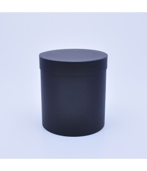 Круглая коробка 15*17 см з кришкою чорна  (Creative board brilliant black)