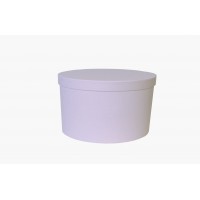 Круглая коробка 20*15 см с крышкой лиловая