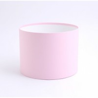 Круглая коробка 20*15 см без крышки розовая (Clariana)