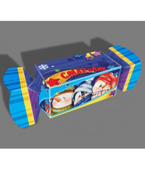 Коробка для новорічного подарунка "Цукерка синя" 27-95