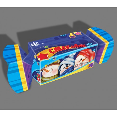 Коробка для новорічного подарунка "Цукерка синя" 27-95