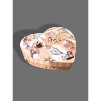 Коробка в формі "серця"  25*20*6 см декор "Париж"